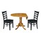 International Concepts 42 in. Dual Drop Leaf Table with 2 Ladder Back Dining Chairs - 3 Piece Dining Set K04-42DP-C46-617P - alternate 8